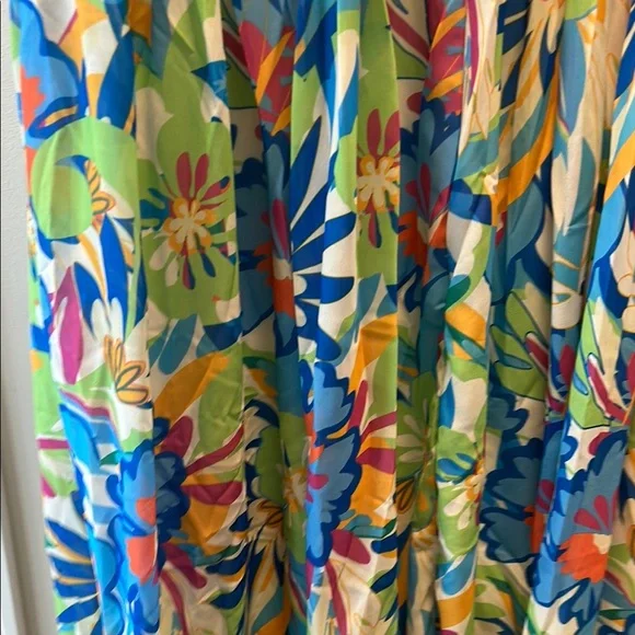 Flying Tomato Floral Maxi Dress - Blue, Green, Orange - Picture 9 of 12